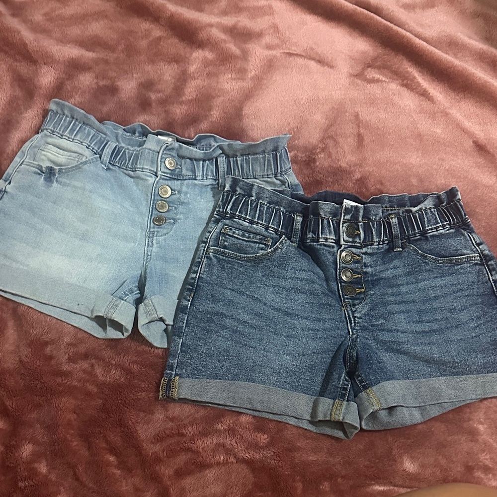 SO Kids' Light and Dark Blue Denim Shorts